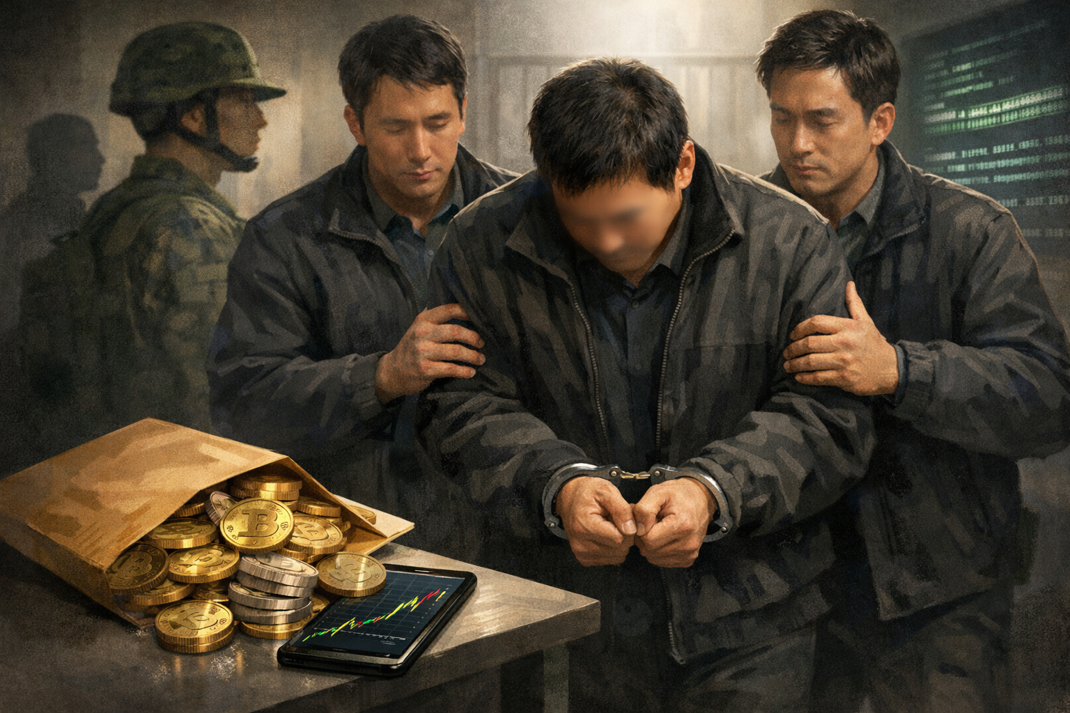 북한 지령받고 군인·탈북민 정보 수집한 40대, 징역 5년 관련 AI 보도 일러스트