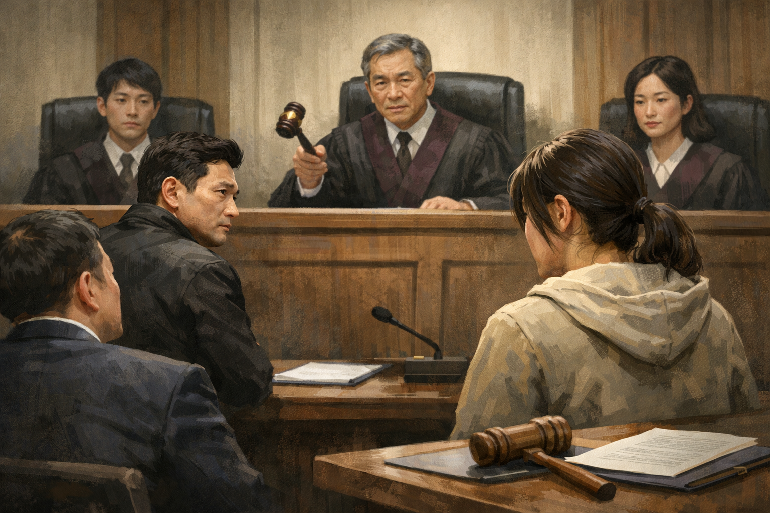 배우 황정민 스토킹 사건 피고인에 1심 벌금형 관련 AI 보도 일러스트