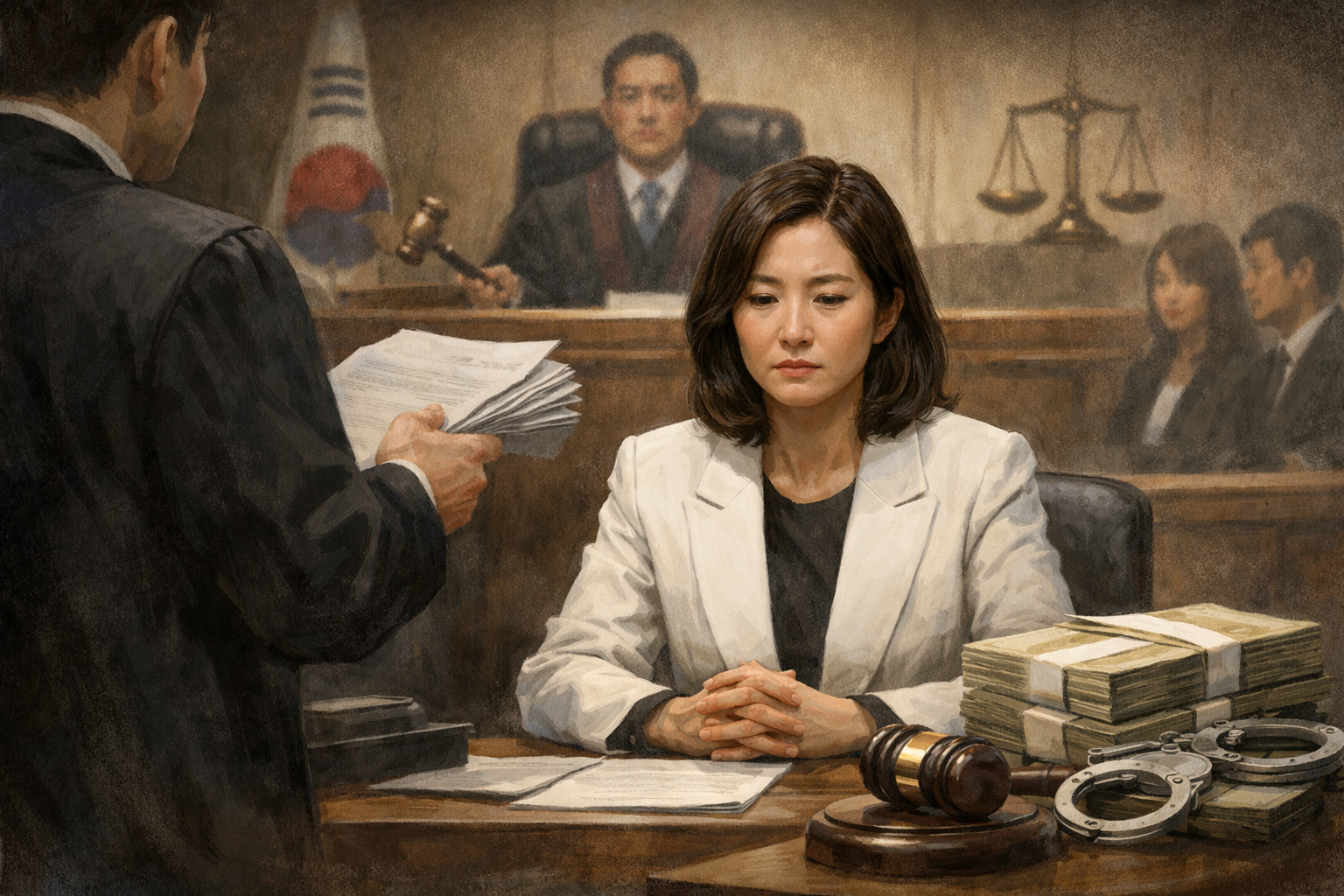 검찰, 공천 대가 1억 수수 혐의 강선우에 징역 4년 구형 관련 AI 보도 일러스트