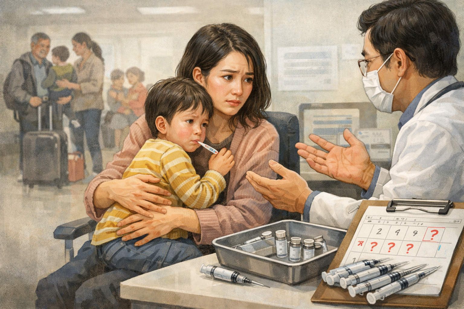 추석 가족 모임 앞두고 독감 확산 우려…백신 공급 차질도 제기 관련 AI 보도 일러스트