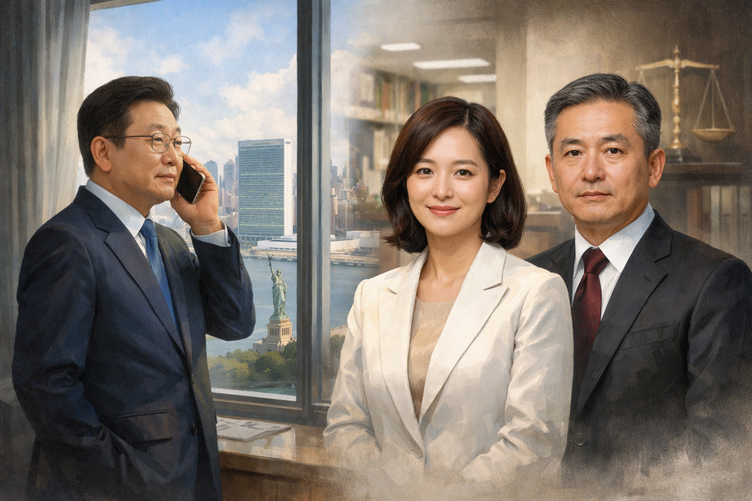 이재명 대통령, 이소영 중기부 장관·이정현 대검 차장 임명 재가 관련 AI 보도 일러스트