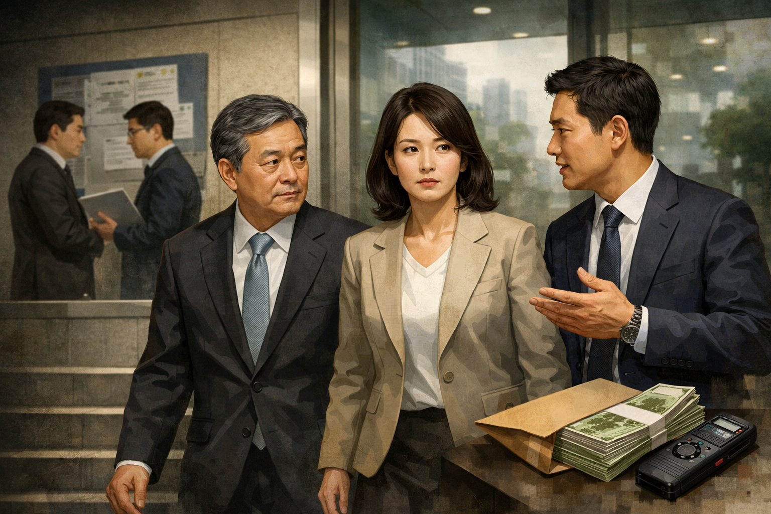 공수처, 통일교 수사 무마 의혹 제기된 김건희 특검 관계자 무혐의 관련 AI 보도 일러스트