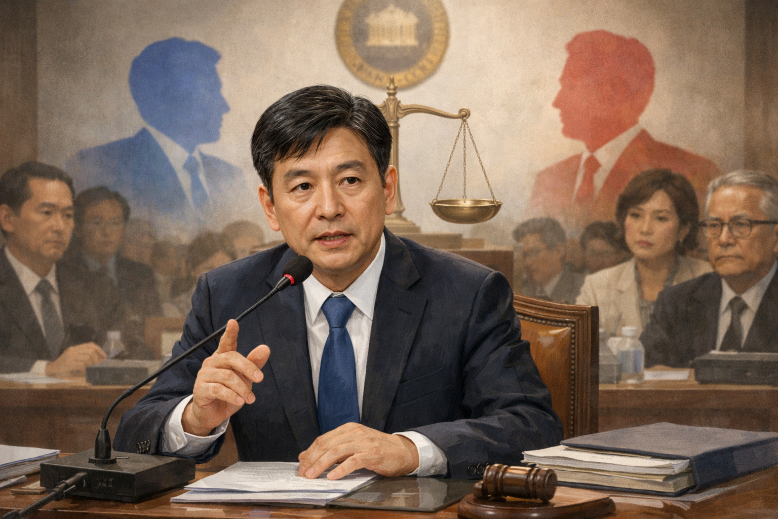 김지용 중수청장 후보자 “여야 막론 공정 수사” 강조 관련 AI 보도 일러스트