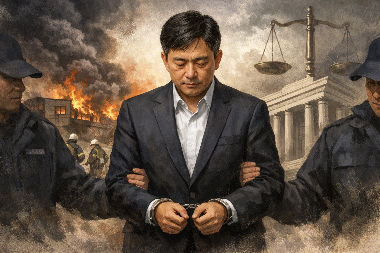 아리셀 화재참사 박순관 대표 징역 4년 확정, 중대재해 책임 기준은 관련 AI 보도 일러스트